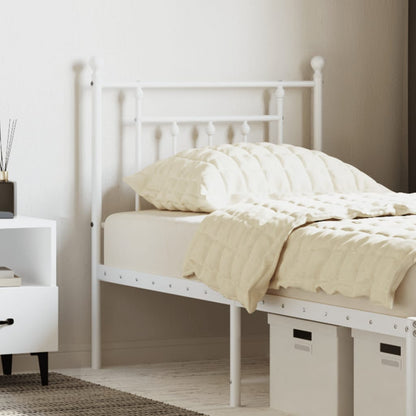 Cabeceira de cama 75 cm metal branco