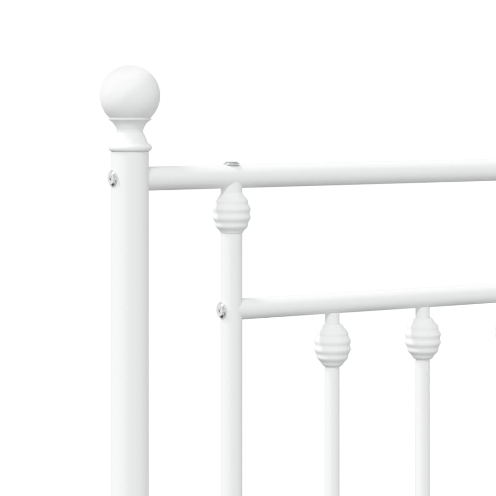 Cabeceira de cama 120 cm metal branco