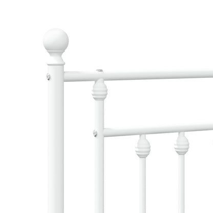 Cabeceira de cama 120 cm metal branco