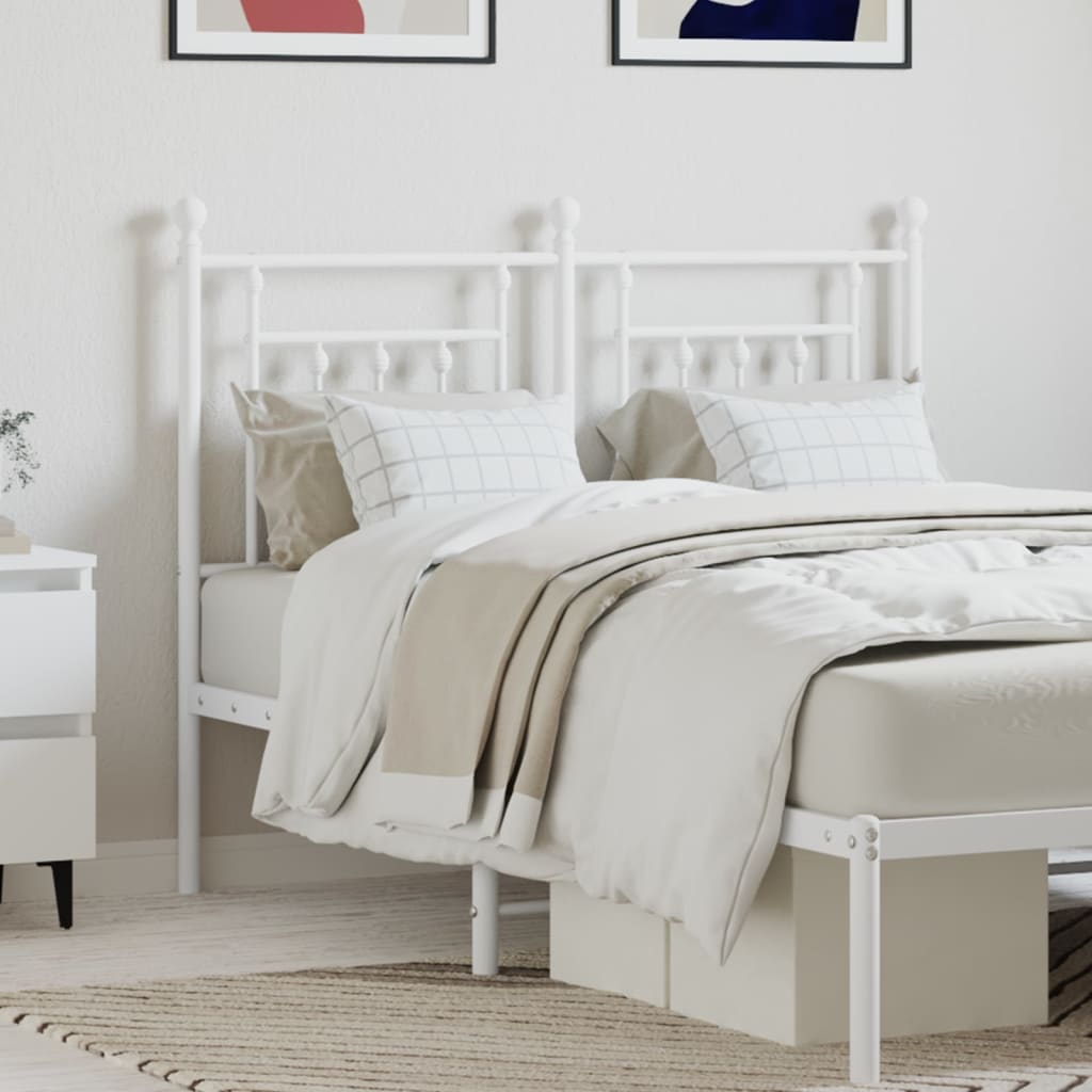 Cabeceira de cama 120 cm metal branco