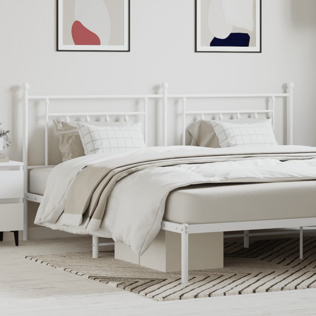 Cabeceira de cama 200 cm metal branco