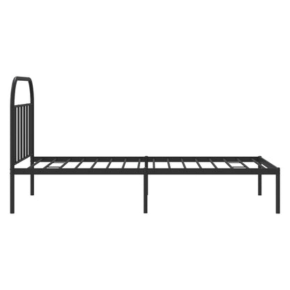 Estrutura de cama com cabeceira 107x203 cm metal preto