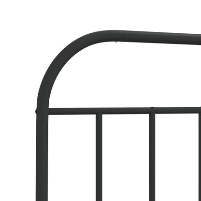 Estrutura de cama com cabeceira 107x203 cm metal preto