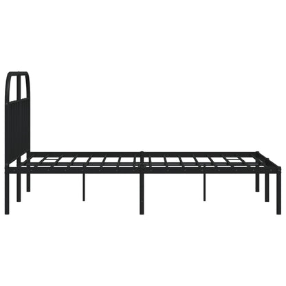 Estrutura de cama com cabeceira 140x190 cm metal preto