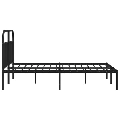 Estrutura de cama com cabeceira 183x213 cm metal preto