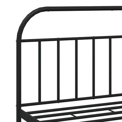 Estrutura de cama com cabeceira 183x213 cm metal preto