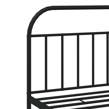 Estrutura de cama com cabeceira 193x203 cm metal preto