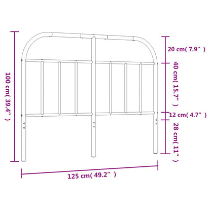 Cabeceira de cama 120 cm metal preto