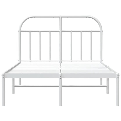 Estrutura de cama com cabeceira 120x200 cm metal branco