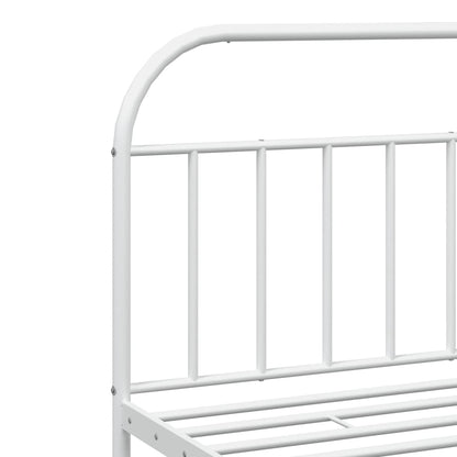 Estrutura de cama com cabeceira 200x200 cm metal branco