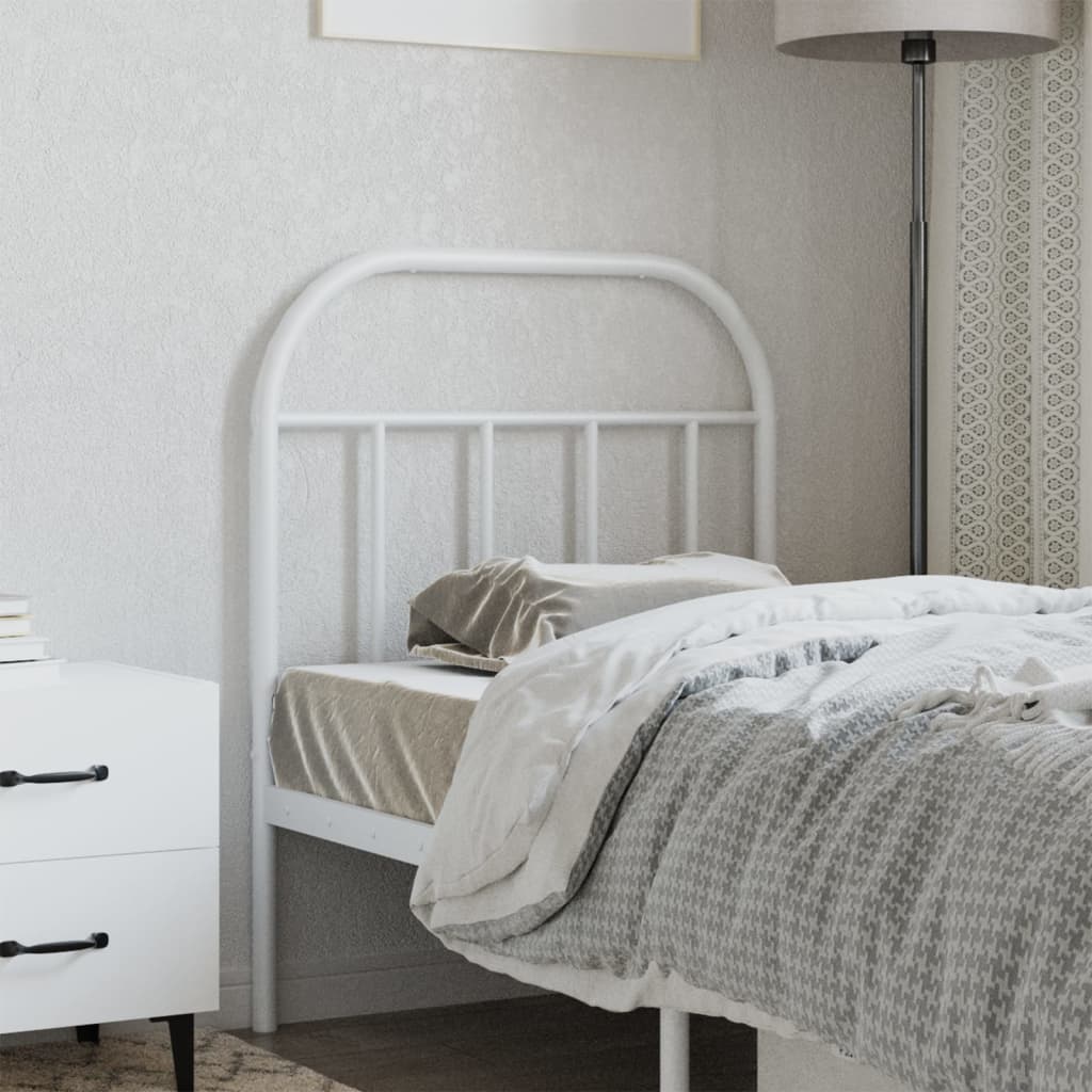 Cabeceira de cama 75 cm metal branco