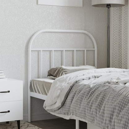 Cabeceira de cama 90 cm metal branco