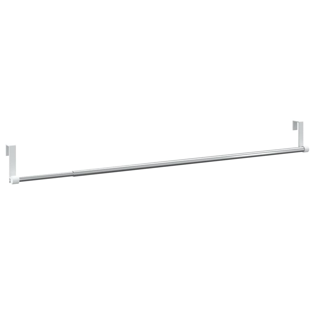 Varões para cortinas 2 pcs 60-105 cm alumínio branco e prateado