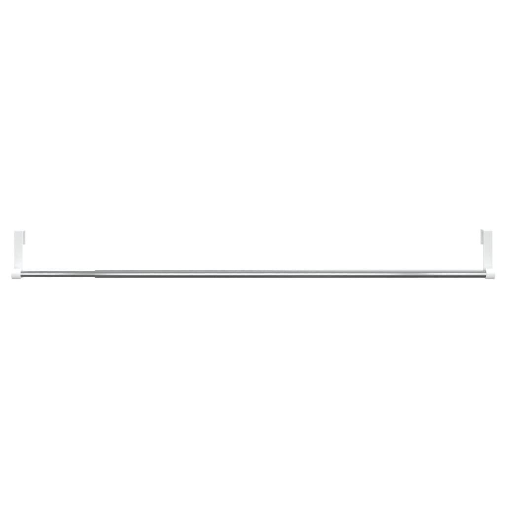 Varões para cortinas 2 pcs 60-105 cm alumínio branco e prateado