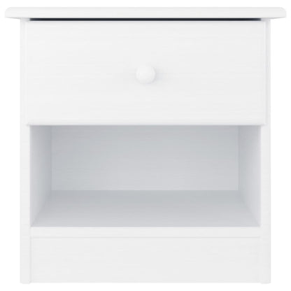 Mesa de cabeceira ALTA 43x35x40,5 cm pinho maciço branco