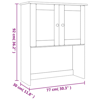 Topo para cómoda ALTA 77x30x92 cm madeira de pinho maciça