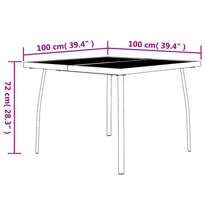 5 pcs conjunto de jantar para jardim aço antracite