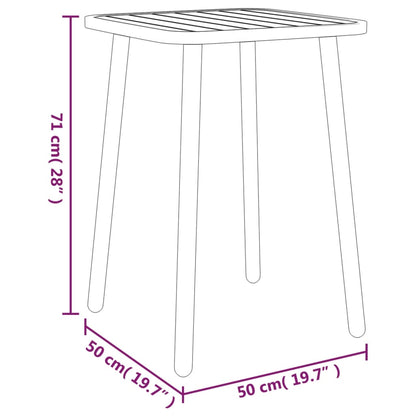 3 pcs conjunto de jantar para jardim aço antracite