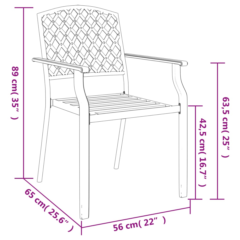 3 pcs conjunto de jantar para jardim aço antracite