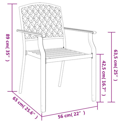 3 pcs conjunto de jantar para jardim aço antracite