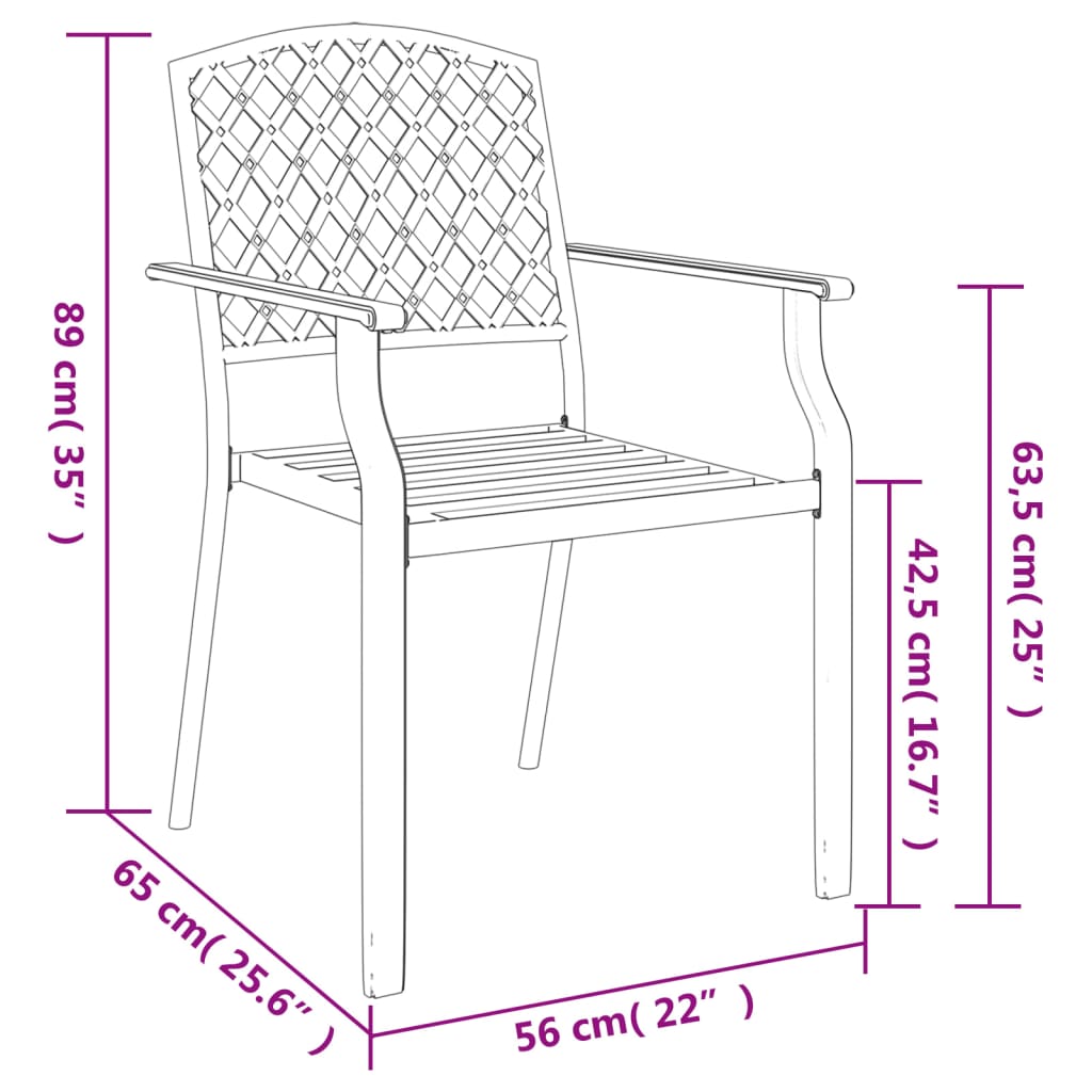 5 pcs conjunto de jantar para jardim aço antracite