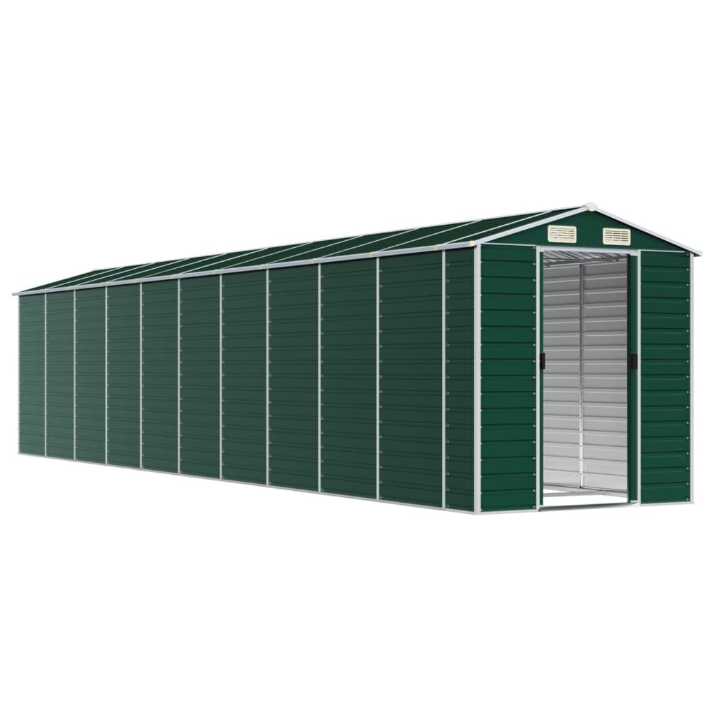 Abrigo de jardim 191x895x198 cm aço galvanizado verde