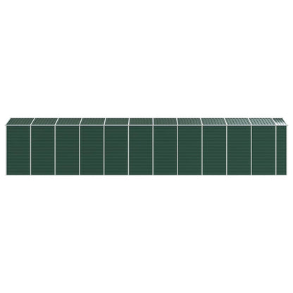 Abrigo de jardim 191x980x198 cm aço galvanizado verde