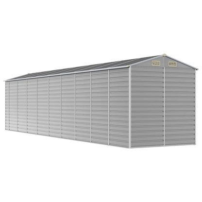 Abrigo de jardim 191x810x198 cm aço galvanizado cinzento-claro