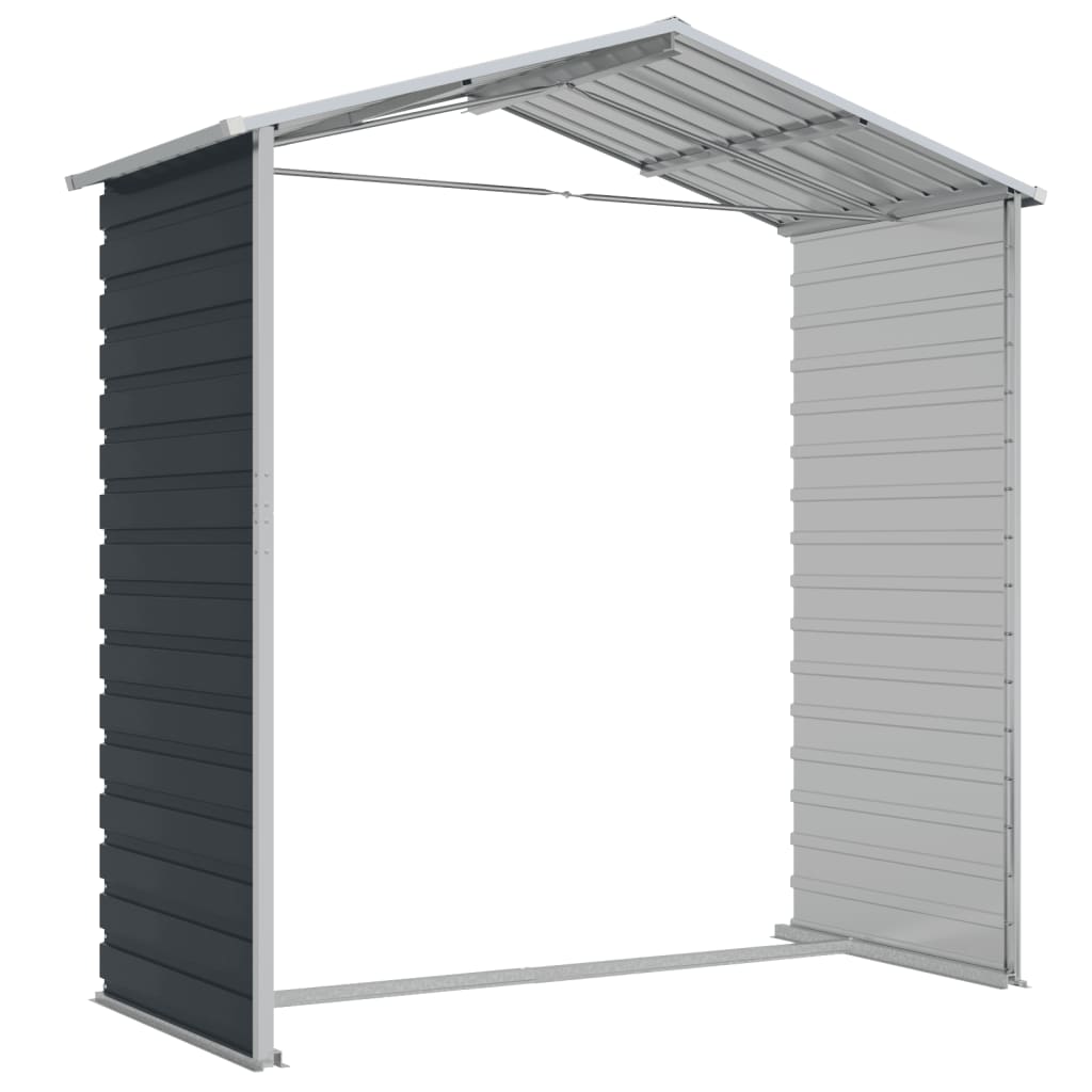 Abrigo de jardim 191x130x198 cm aço galvanizado antracite