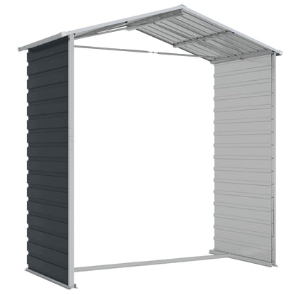 Abrigo de jardim 191x130x198 cm aço galvanizado antracite