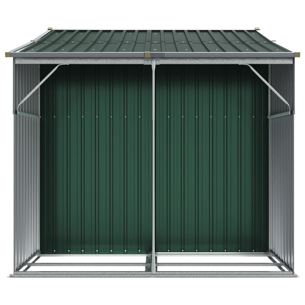 Abrigo de Jardim em Aço Galvanizado - 277x192,5x179 cm - Verde