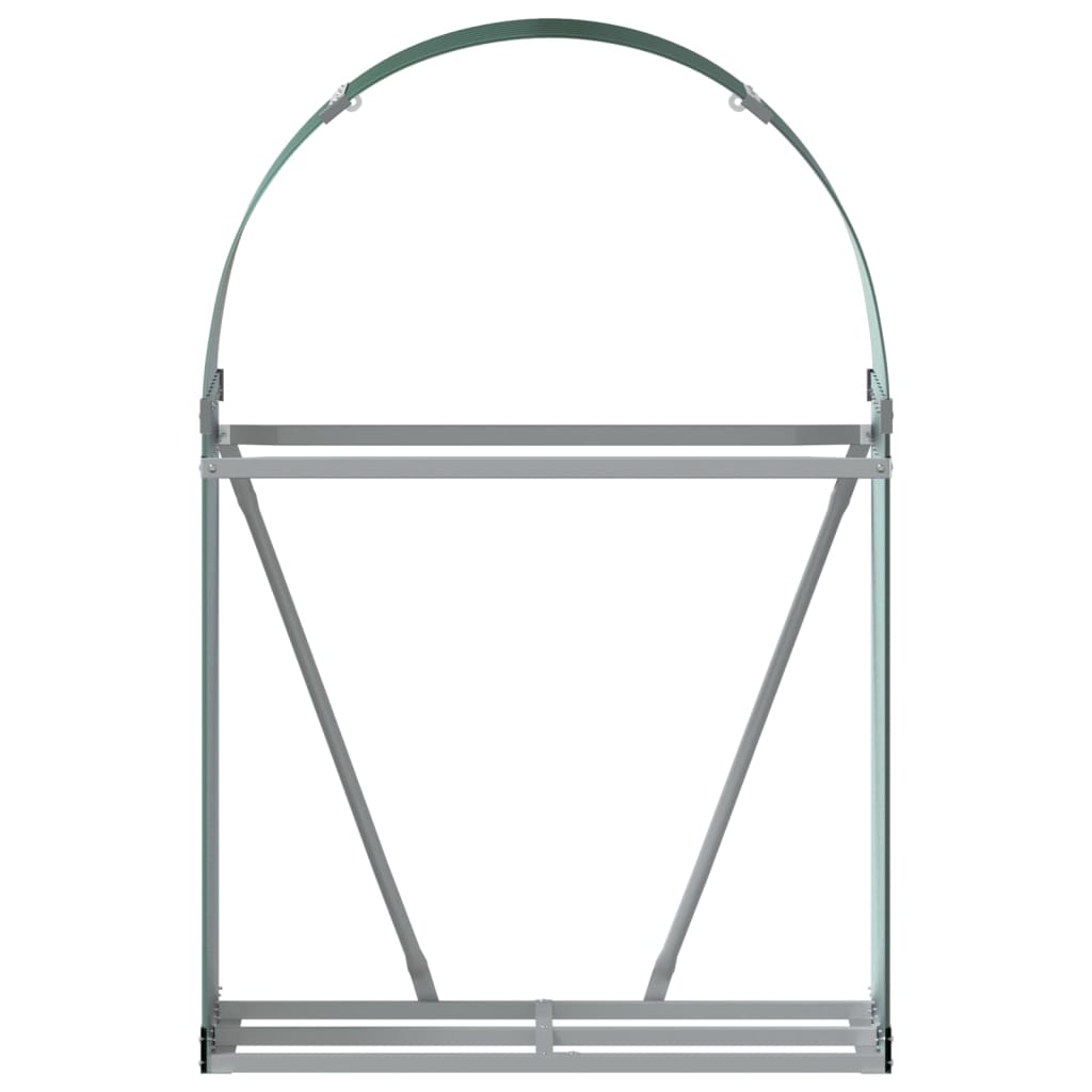 Suporte de lenha 80x45x120 cm aço galvanizado verde