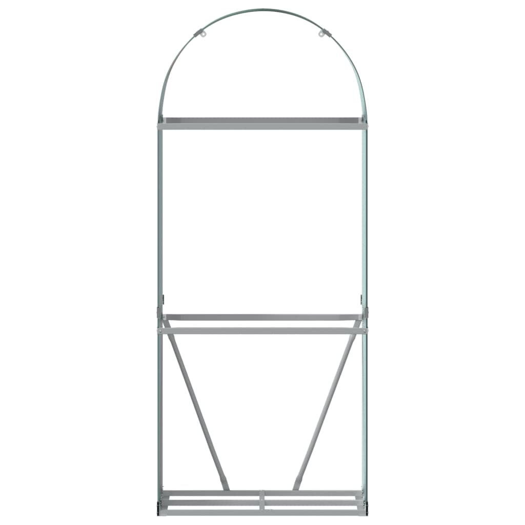 Suporte de lenha 80x45x190 cm aço galvanizado verde