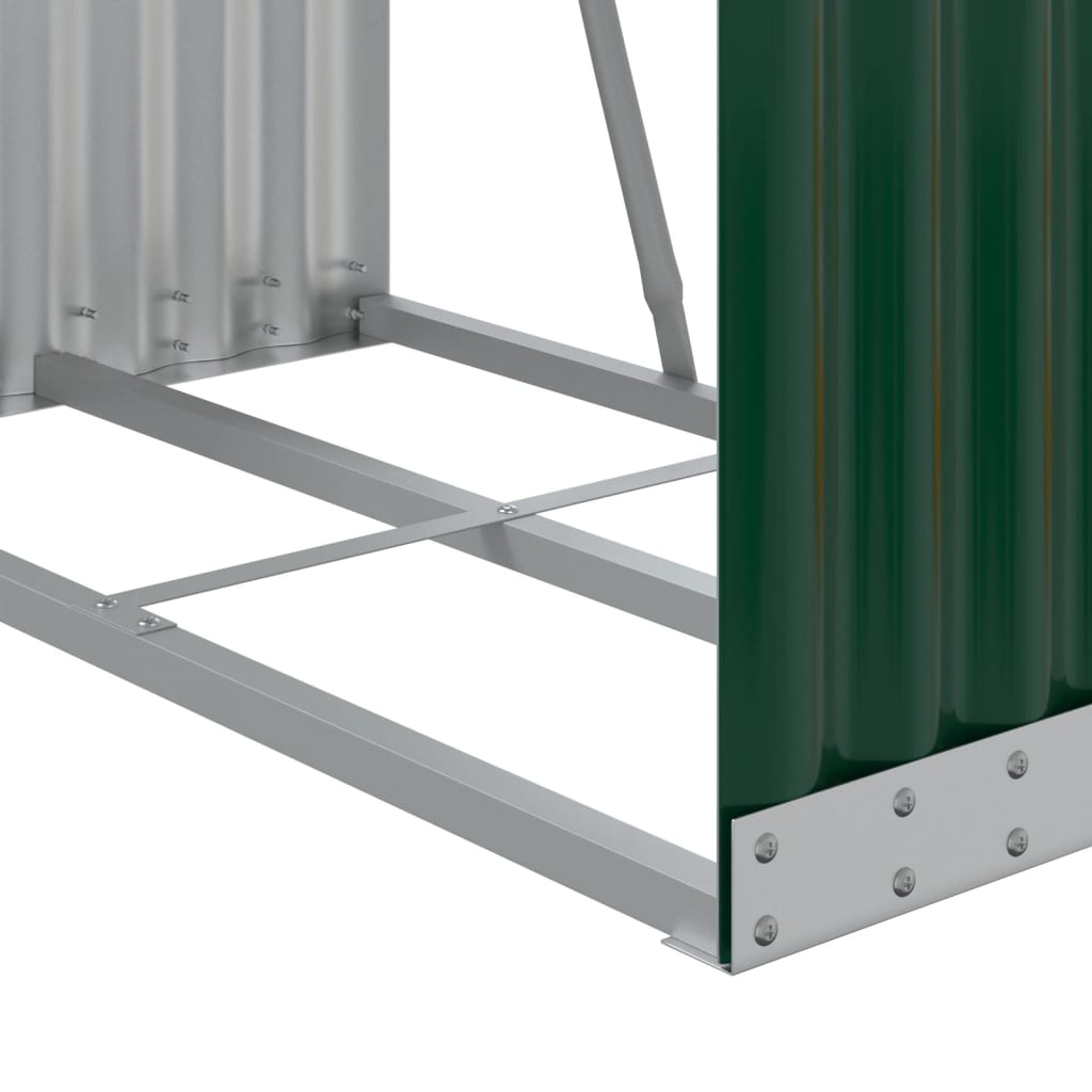 Suporte de lenha 80x45x190 cm aço galvanizado verde