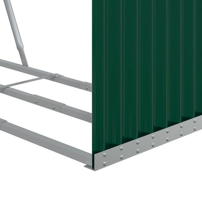 Suporte de lenha 120x45x140 cm aço galvanizado verde