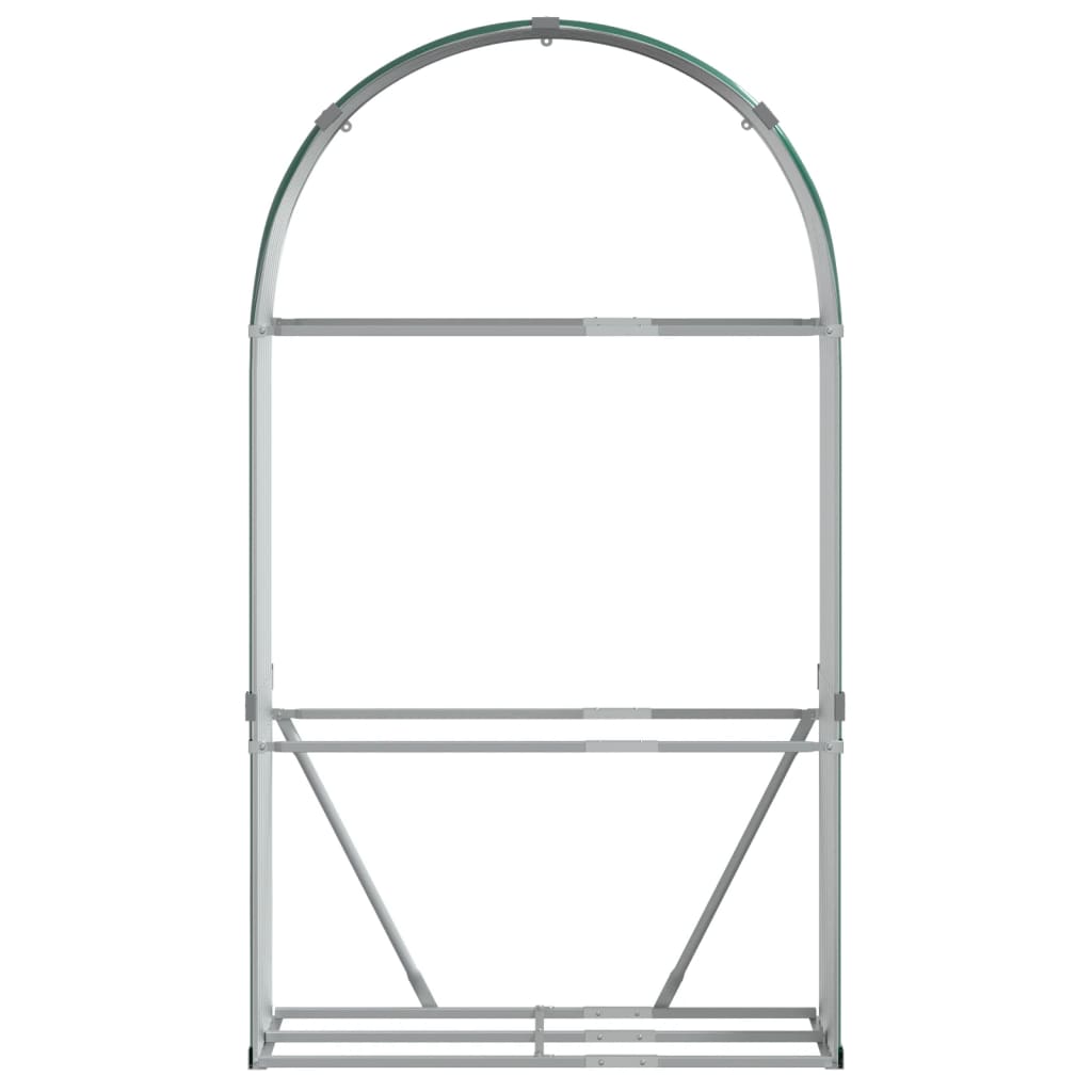 Suporte de lenha 120x45x210 cm aço galvanizado verde