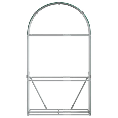 Suporte de lenha 120x45x210 cm aço galvanizado verde