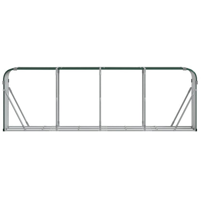 Suporte de lenha 300x45x100 cm aço galvanizado verde