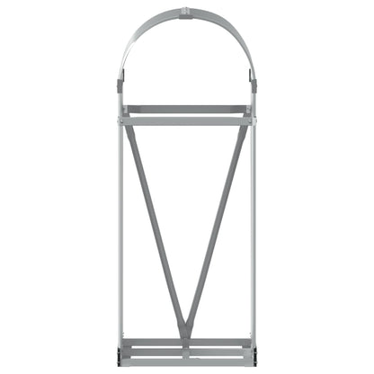 Suporte de lenha 40x45x100 cm aço galvanizado cinza-claro