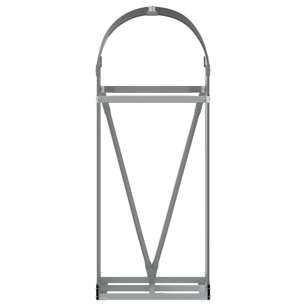 Suporte de lenha 40x45x100 cm aço galvanizado antracite