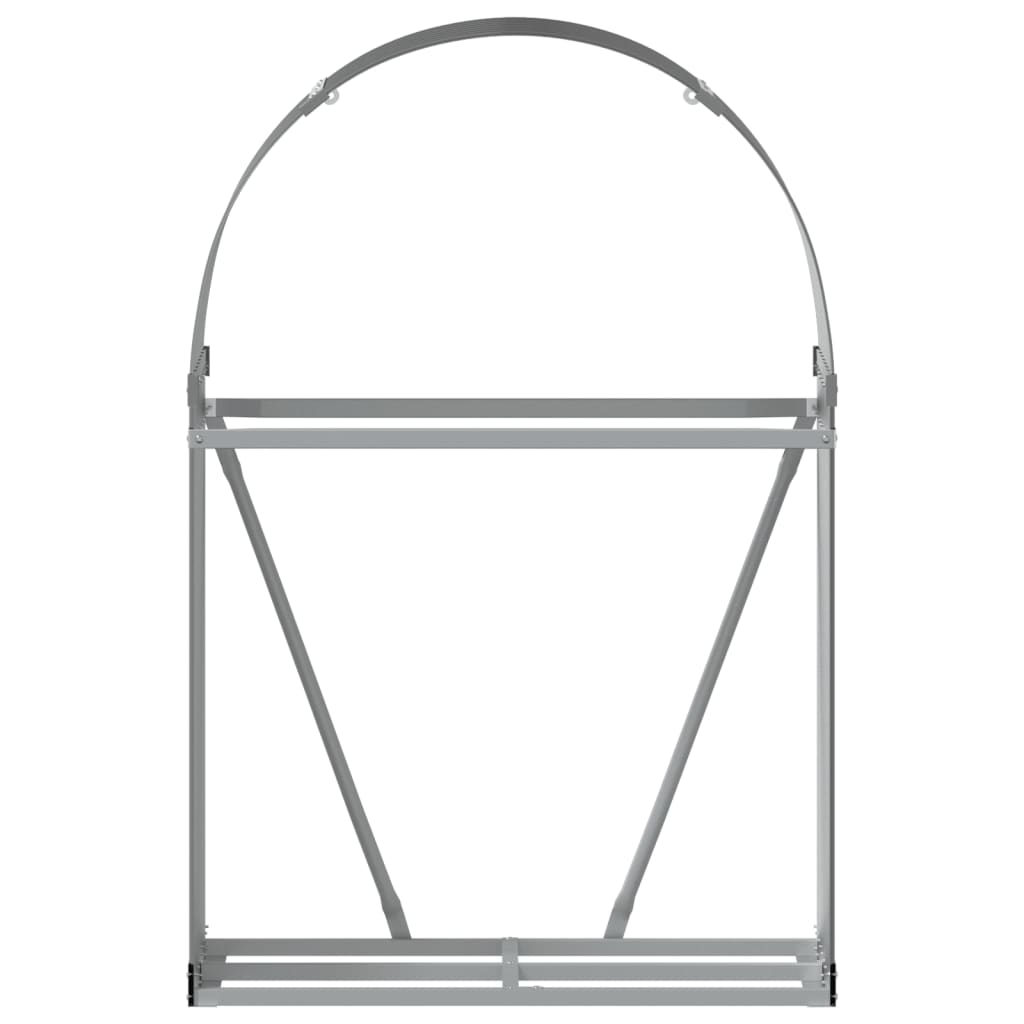 Suporte de lenha 80x45x120 cm aço galvanizado antracite