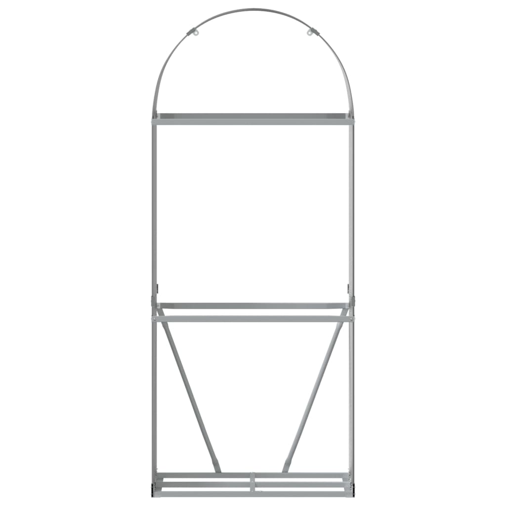 Suporte de lenha 80x45x190 cm aço galvanizado antracite