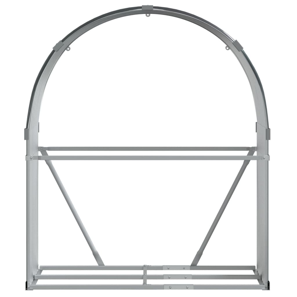 Suporte de lenha 120x45x140 cm aço galvanizado antracite