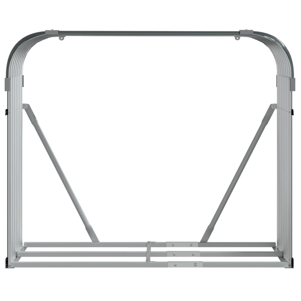 Suporte de lenha 120x45x100 cm aço galvanizado antracite