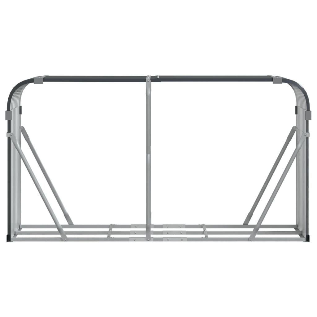 Suporte de lenha 180x45x100 cm aço galvanizado antracite