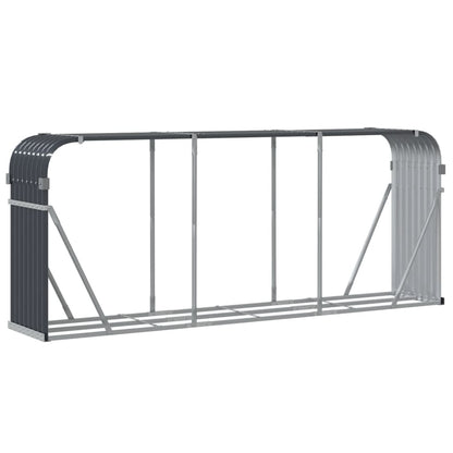 Suporte de lenha 234x45x100 cm aço galvanizado antracite