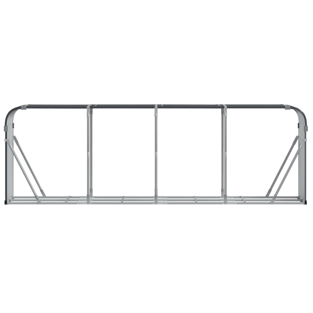 Suporte de lenha 300x45x100 cm aço galvanizado antracite