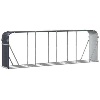 Suporte de lenha 300x45x100 cm aço galvanizado antracite