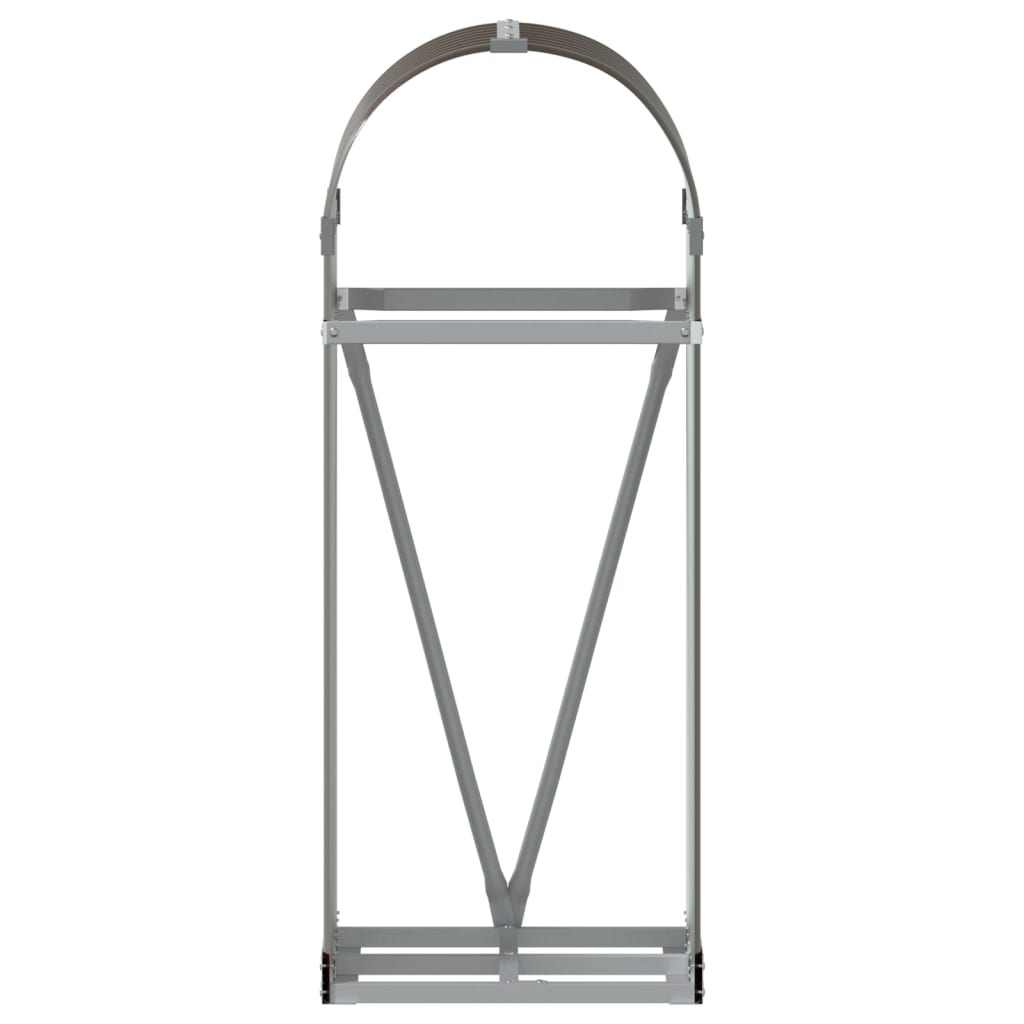 Suporte de lenha 40x45x100 cm aço galvanizado castanho