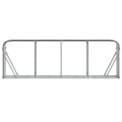 Suporte de lenha 300x45x100 cm aço galvanizado castanho